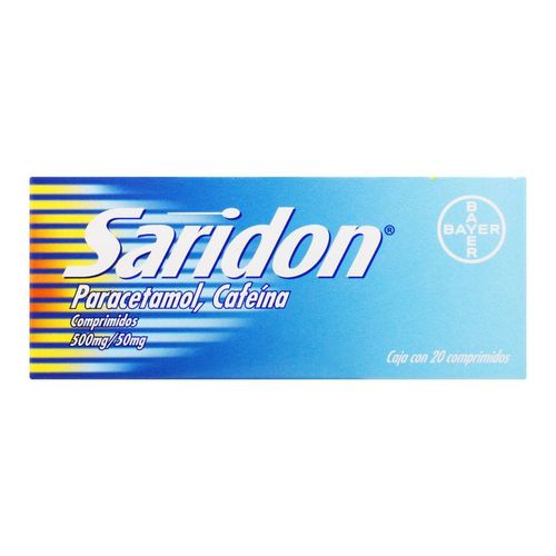 Comprimidos Saridon 500mg/50mg Caja con 20 Comprimidos
