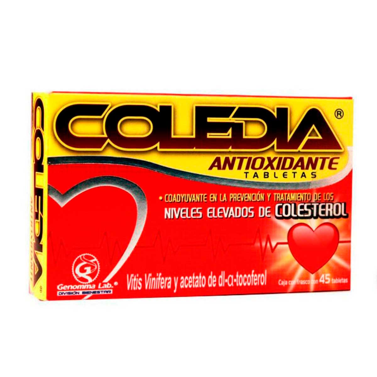 Tabletas Coledia Antioxidante Caja con 45 Tabletas | Chedraui