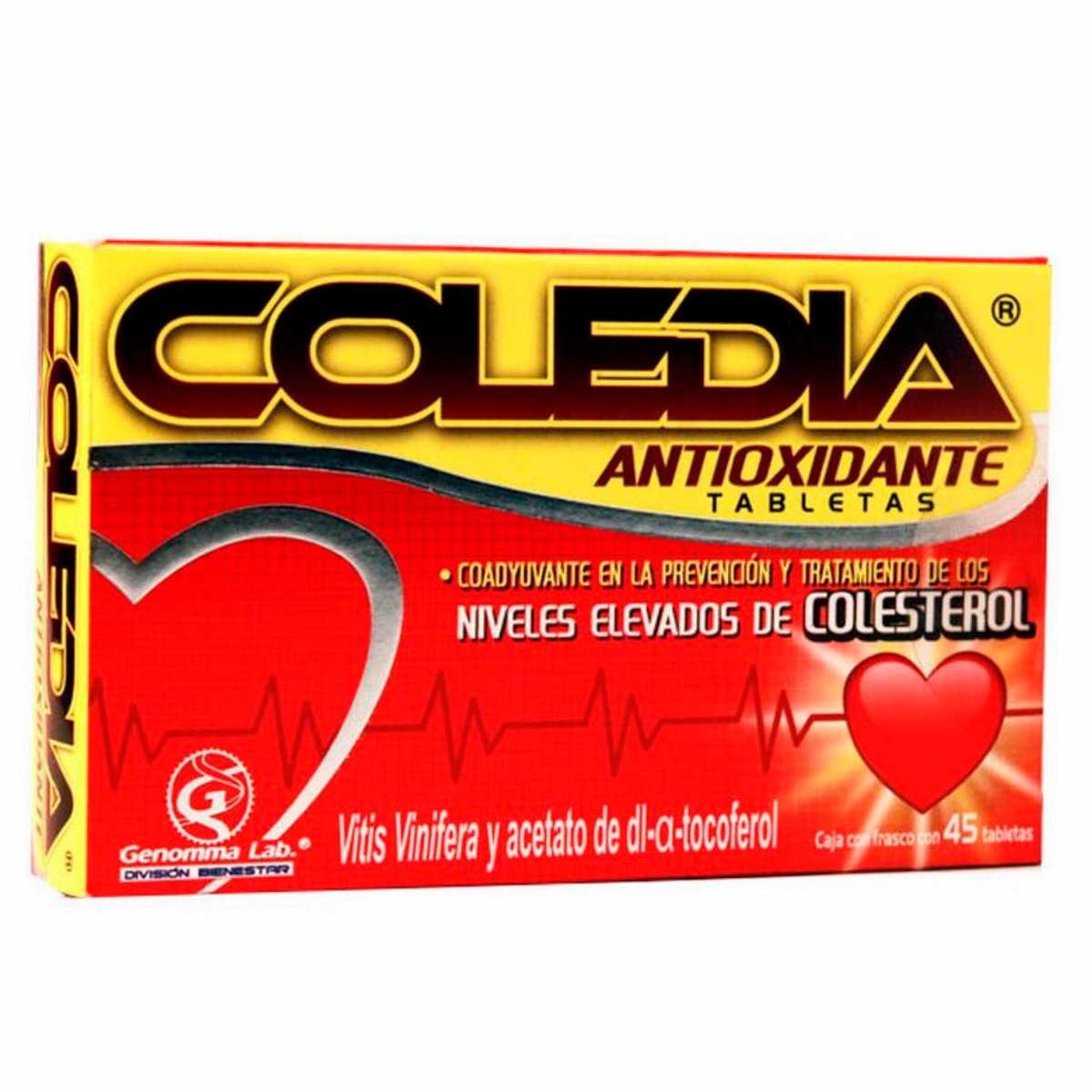 Tabletas Coledia Antioxidante Caja con 45 Tabletas | Chedraui