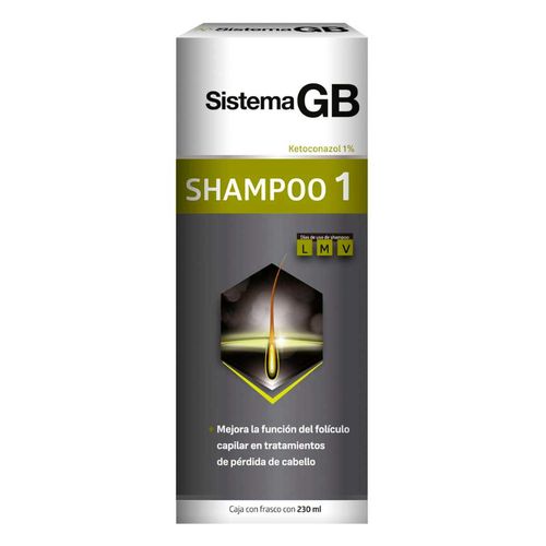 Sistema GB Shampoo 1 Hombre Ketoconazol 230ml