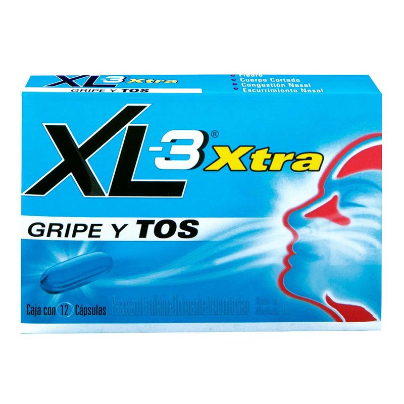 Cápsulas XL-3 Xtra Antigripal Caja con 12 Cápsulas | Chedraui