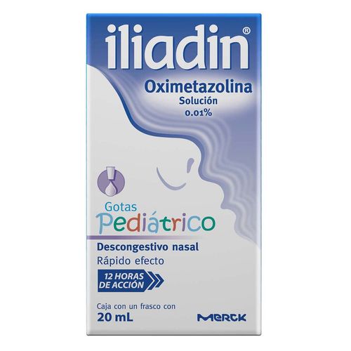 Descongestionante Nasal Iliadin Pediátrico Gotas con Lubricante 20ml