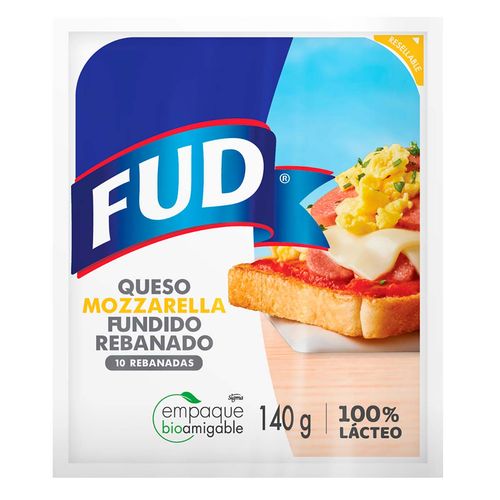 Queso Fud Mozzarella Fundido Rebanado 140g