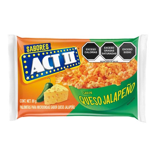 Palomitas ACT II para Microondas Sabor Queso Jalapeño 89g