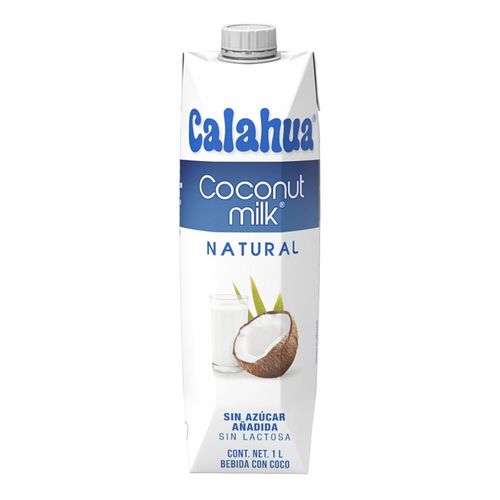 Coconut Milk Natural Calahua Bebida con Coco Sin Azúcar ni Lactosa 1L