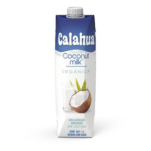 Coconut Milk Orgánica Calahua Bebida con Coco Sin Azúcar ni Lactosa 1000 ml