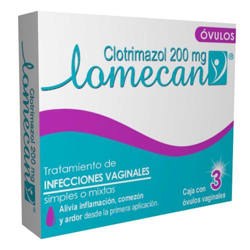 Óvulos Vaginales Lomecan V con 3 Óvullos