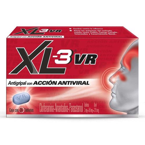 Tabletas XL-3 VR Antigripal Caja con 24 Tabletas