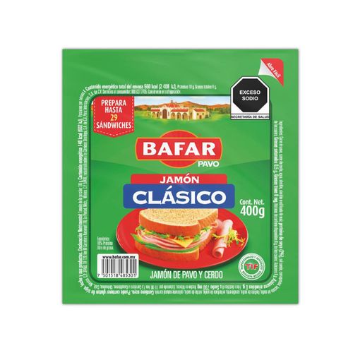 Jamón de Pavo Bafar 29 Reb 400 g