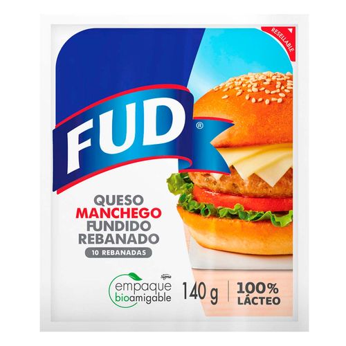 Queso Fud Manchego Fundido Rebanado 140g