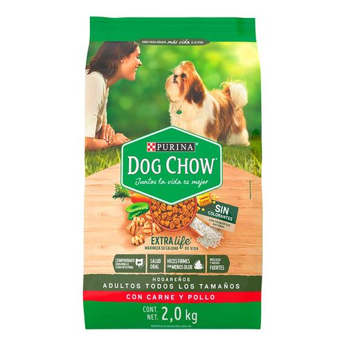 Purina Dog Chow Adulto Hogareños Sin Colorantes Bolsa de 2kg