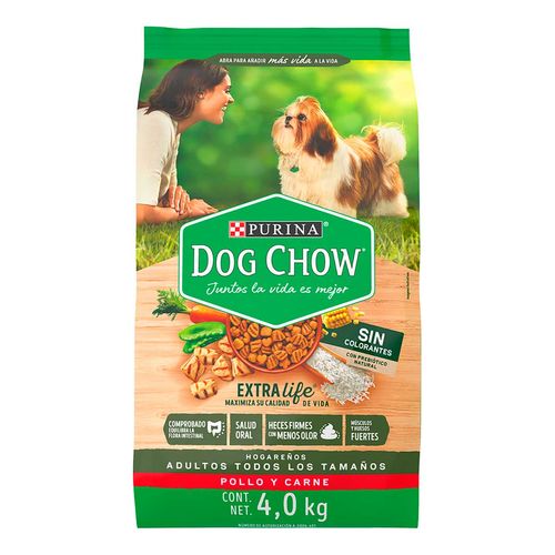 Purina Dog Chow Adulto Hogareños Sin Colorantes Bolsa de 4kg
