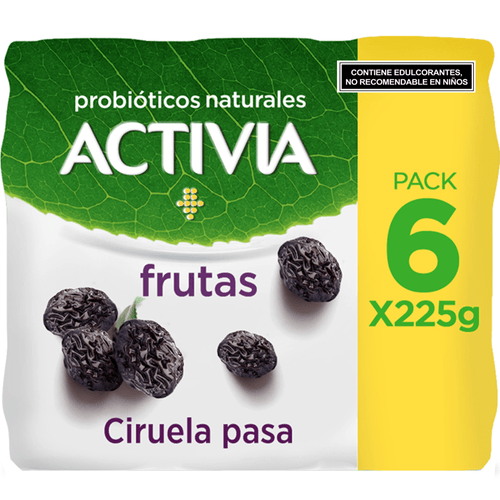 Activia Alimento Lácteo Bebible Ciruela Pasa 6X225g
