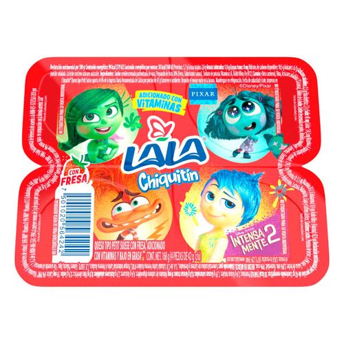 Yogurth Lala Chiquitín Fresa con 4 Piezas 42g