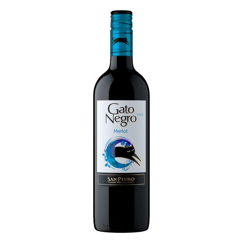 Vino Tinto Chileno Gato Negro Merlot 750 ml.