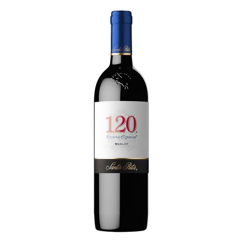 Vino Tinto Chileno Santa Rita 120 Merlot 750ml..