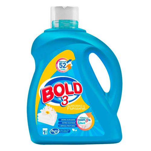 Detergente Líquido Bold 3 Aromas de Primavera 4.23L