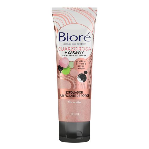 Exfoliante Facial Bioré Cuarzo Rosa y Carbón 110ml