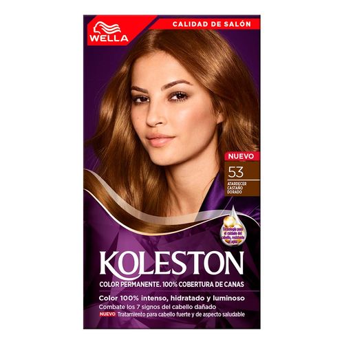 Tinte Permanente Koleston 53 Atardecer Castaño Dorado