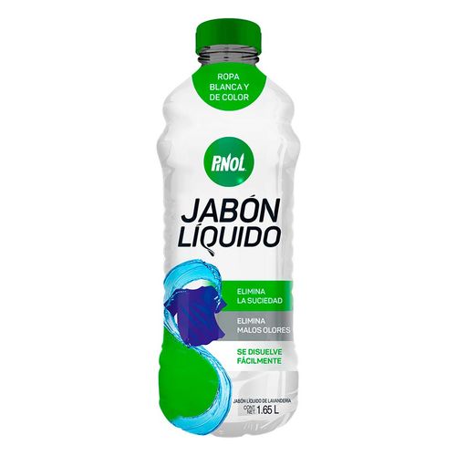 Jabón de Lavandería Líquido Pinol Ropa Blanca y de Color 1.65L