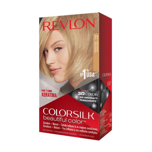 Tinte para cabello Colorsilk con Queratina tono 71 Rubio Dorado 59.1 ml