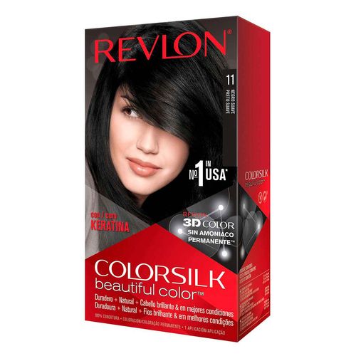 Tinte para cabello Colorsilk con Queratina tono 11 Negro Suave 59.1 ml