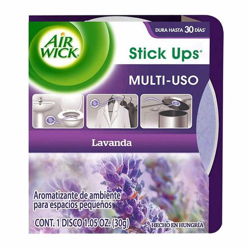 Aromatizante en Gel Airwick Stick Ups Lavanda Pastilla 30g