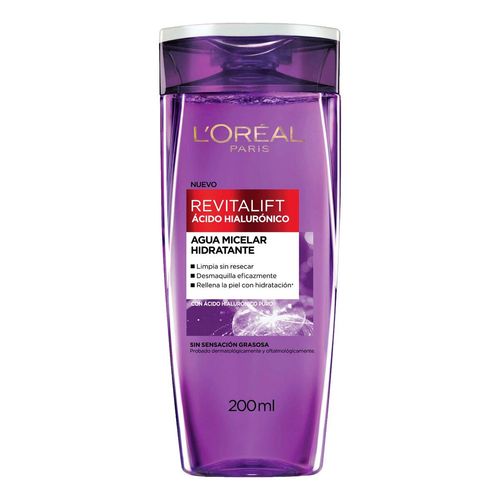 Agua Micelar L’Oréal Revitalift Ácido Hialurónico Hidratante 200ml