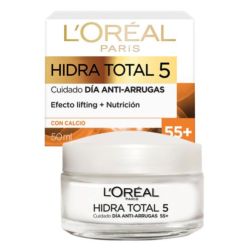 Crema Facial de Día L'Oréal Paris Hidra Total 5 Anti-Arrugas 55+ de 50ml