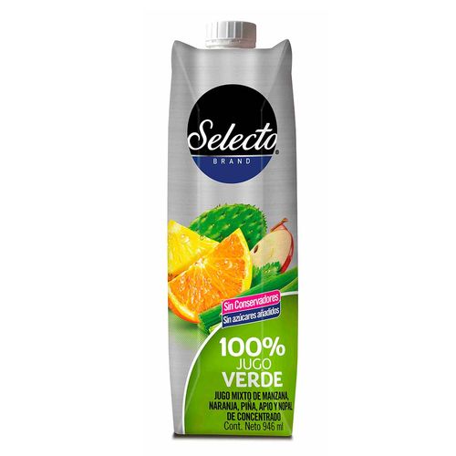 Jugo 100% Selecto Mixto Verde Tetra Prisma 946 ml