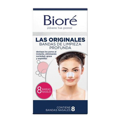 Bandas Nasales Bioré Originales Limpieza Profunda 8 Banditas