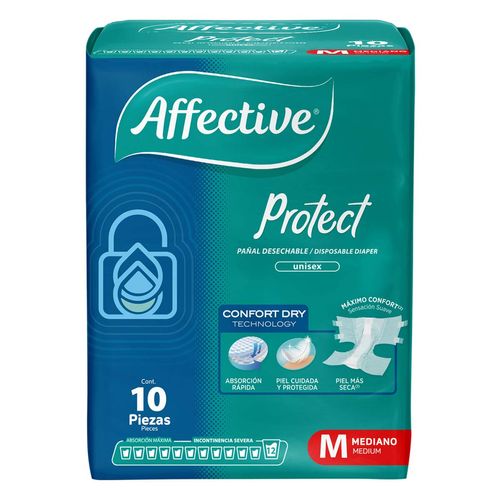 Ropa Interior Desechable Affective Active Unisex Talla Mediana 10 Pañales