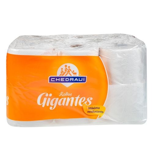 Papel Higiénico Chedraui Rollos Gigantes Doble Hoja 12 Rollos