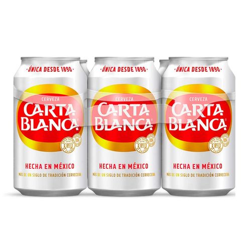 Cerveza Clara Carta Blanca 6 Latas 355ml c/u.