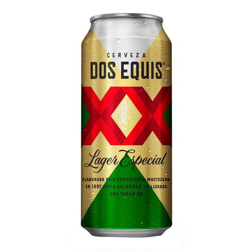 Cerveza Clara Dos Equis Lager Lata 473 ml..