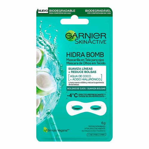 Mascarilla Facial en Tela para Ojos Garnier Skin Active Hidra Bomb 6g