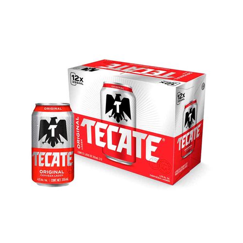 Cerveza Clara Tecate Original 12 Latas de 355ml c/u