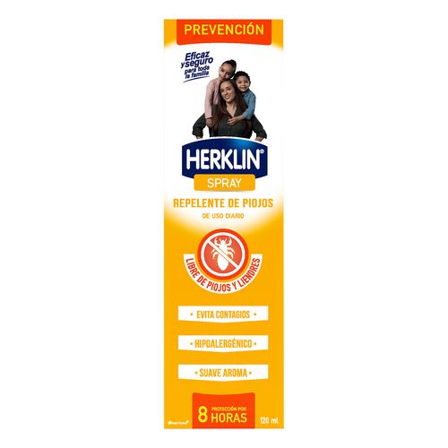 Tratamiento Capilar para Piojos Herklin Repelente en Spray 120ml