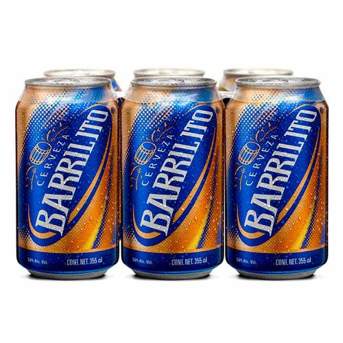 Cerveza Barrilito 6 Pack Lata 355ml..