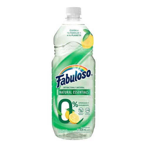 Limpiador Multiusos Líquido Fabuloso Natural Essentials Eucalipto y Cítricos 828ml