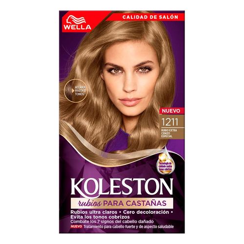 Tinte Permanente Koleston 1211 Rubio Extra Cenizo Especial