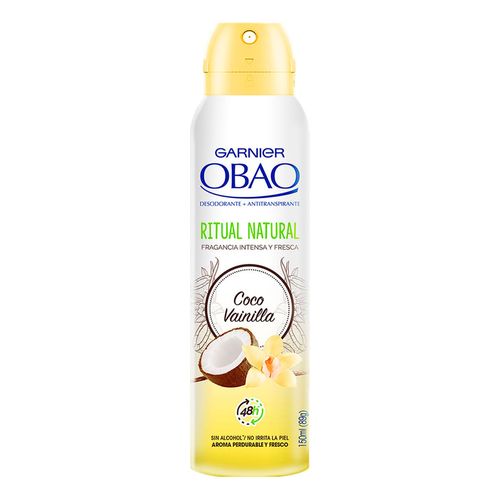 Antitranspirante en Aerosol Garnier Obao Ritual Natural Coco Vainilla 89g