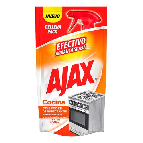Limpiador de Cocina Líquido Ajax Repuesto 650ml