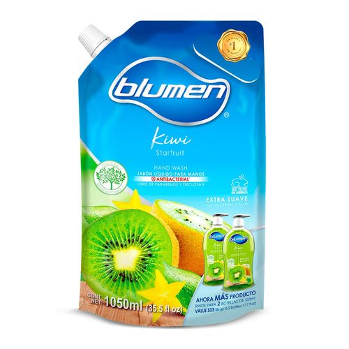 Jabón Líquido para Manos Blumen Kiwi Repuesto 1.05L