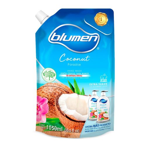 Jabón Líquido para Manos Blumen Coconut Paradise Repuesto 1.05L