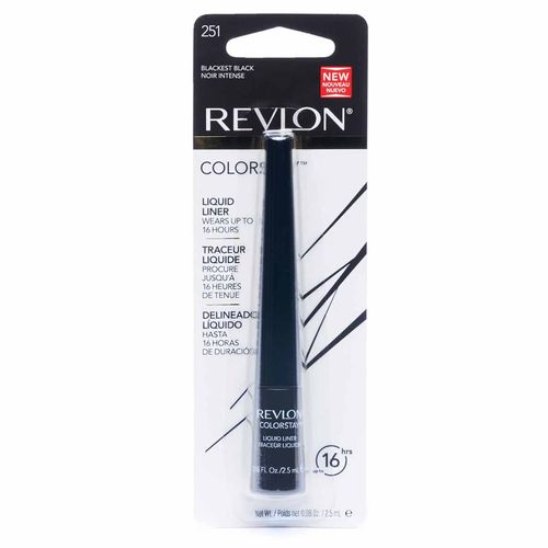 Delineador para ojos Revlon Colorstay Liquid Eyeliner tono 251 Black 2.5 ml