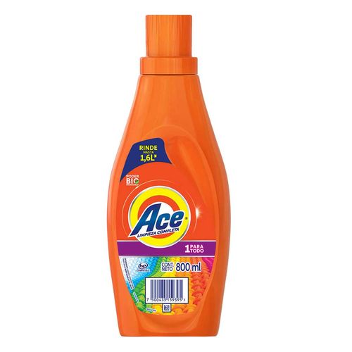 Detergente Líquido Ace Uno para Todo 800 ml