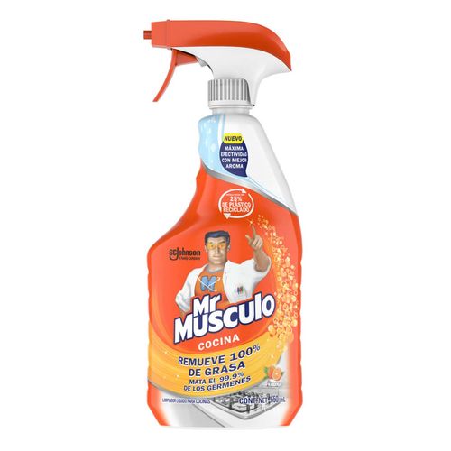 Limpiador Liquido Mr. Músculo Desengrasante Gatillo Naranja 650ml