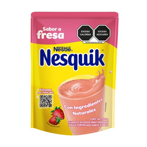 Alimento en polvo Nesquik sabor fresa 357g