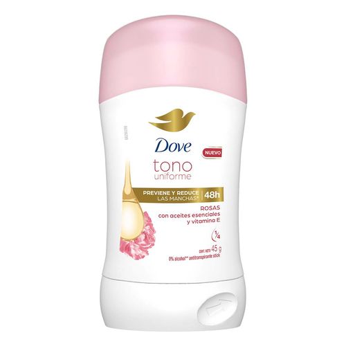Antitranspirante en Barra Dove Tono Uniforme Rosas 45g